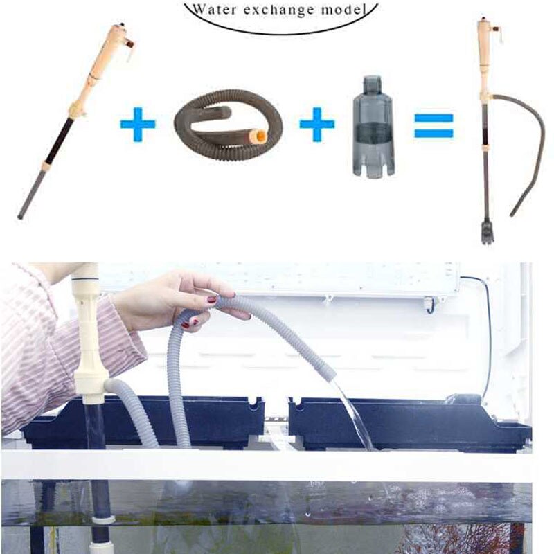 Elektrisk akvarium grus renare vatten filter tvättsystem kanna sifon vakuum vatten pump för akvarium akvarium renare