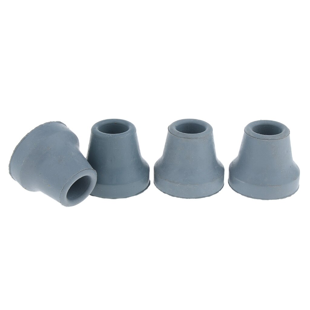 4x Skid Resistant Replacement Rubber Tips For Cane Crutches Walking Hiking Sticks Hiking Sticks 5/8 inches: Gray