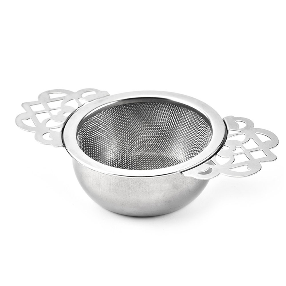 Spice Rvs Theezeefje Met Druppelen Kom Makkelijk Schoon Losse Blad Traditionele Opknoping Kruiden Dubbele Oor Zetgroep Filter