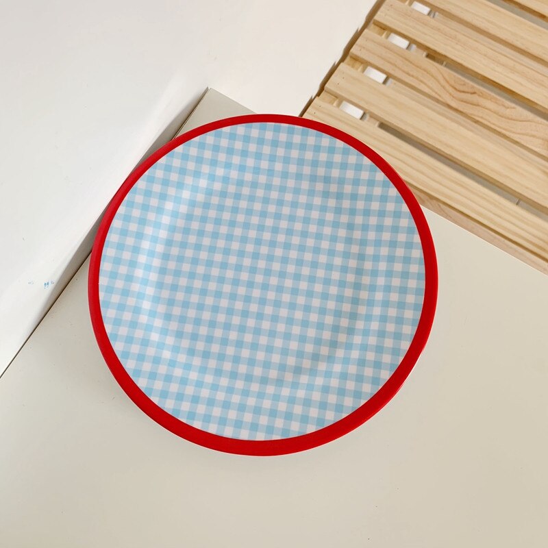 Assiette à fruits en mélamine 9 pouces, assiette à collation créative épaissie, plats à gâteau de Dessert, plateau à pâtisserie de Restaurant, vaisselle de cuisine