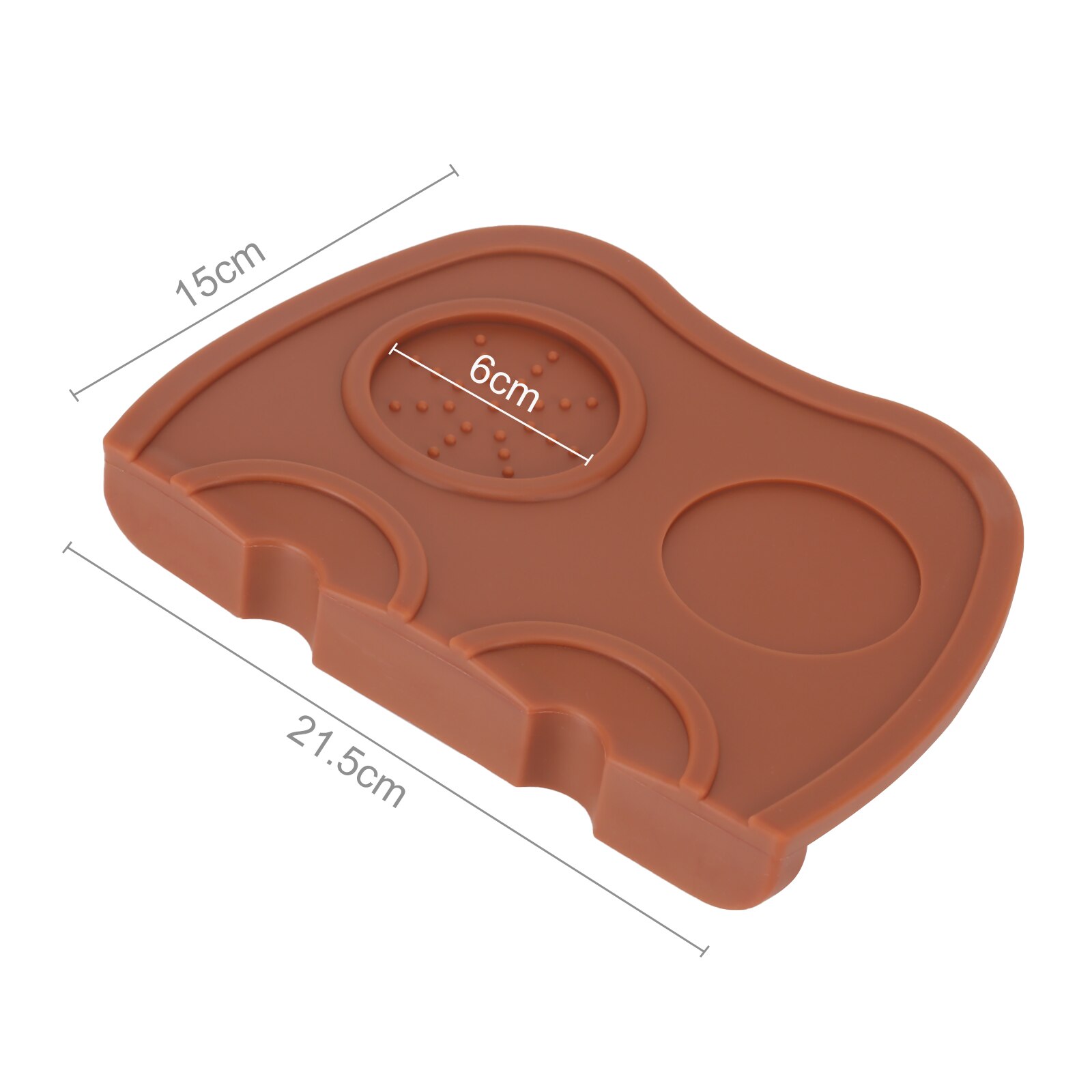 Corner Coffee Powder Pad Thick Non-Slip Espresso Tamper Press Mat Silicone Safety Elastic Manual Kitchen Coffee Filler Machine: Brown L