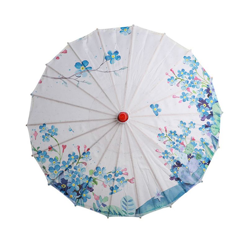 Vandtæt kinesisk klassisk parasol oliepapir malet parasol paraply kvindelig kunst solcreme gammel vind og regn paraply: A6