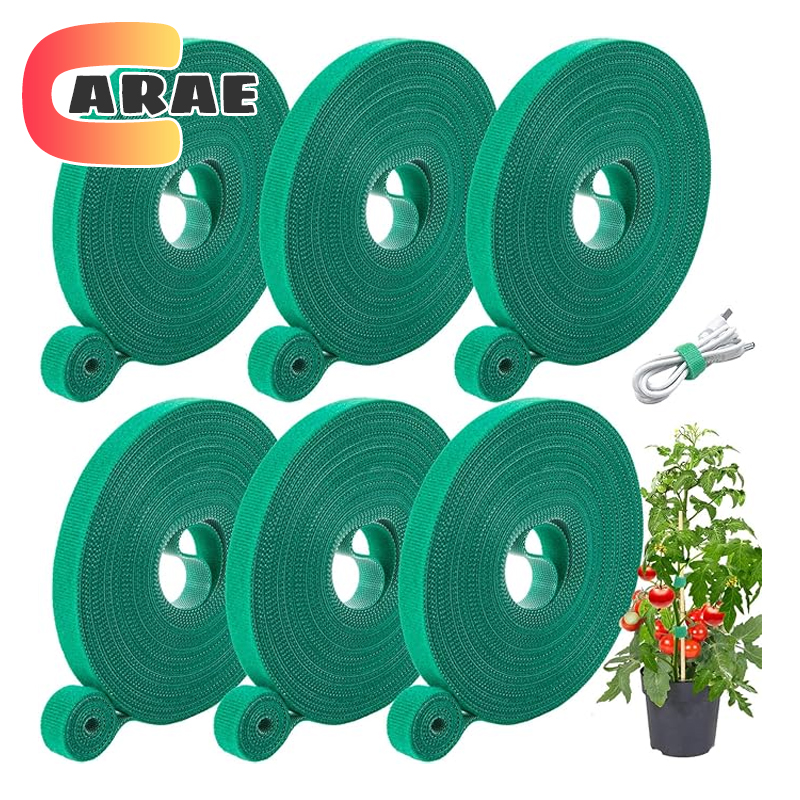 Cinta de jardín, brida para cables de nailon para plantas, flores, cultivo, escalada, soporte reutilizable para plantas, sujetador de gancho y bucle, accesorios de jardín