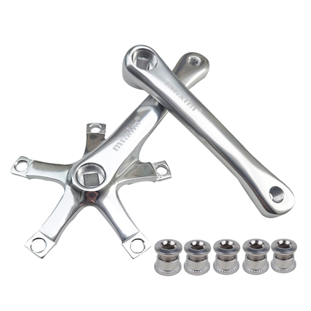 Aluminum Alloy Bike Crank Arm Set Mountain Bicycle Road Bike Crankset 165mm BCD 130 Bicycle Replacement Accessories