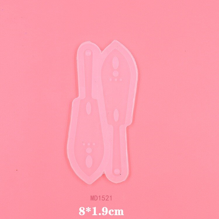 1pc- waaier siliconen mal diy handgemaakte kristallijm epoxy uv-hars mal voor het maken van sieraden: 1
