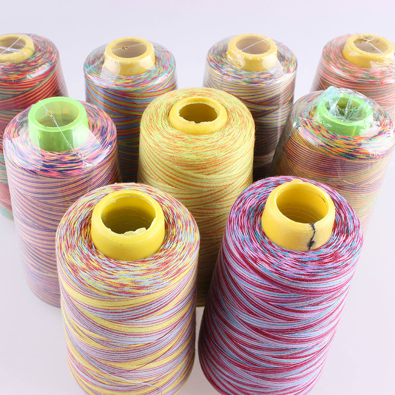 3000Y 40S/2 Sewing Thread Spool Polyester Sewing Thread Colorful Embroidery Line Threads Jeans for Sewing Thighs Machine Yarn