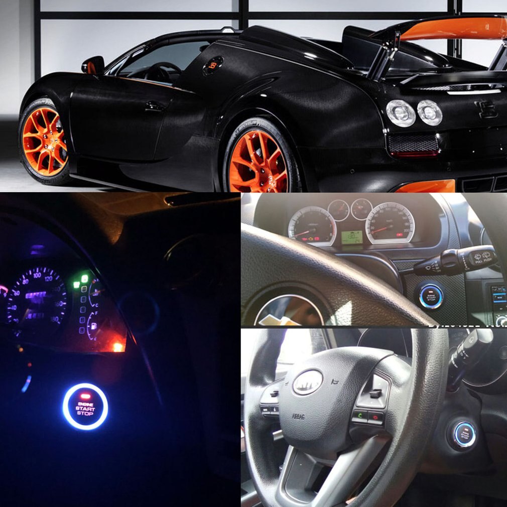 Passive Keyless Entry System PKE Engine Starter Push Button Vehicles Start/Stop Kit Safe Lock with 2 Smart Key