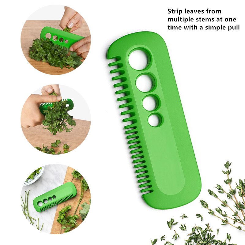 Kitchen Vegetable Leaf Peeler Good Grips Herb and Kale Stripping Comb Multi-Function Vegetable Slicer Gadget Leaf Remover Tools