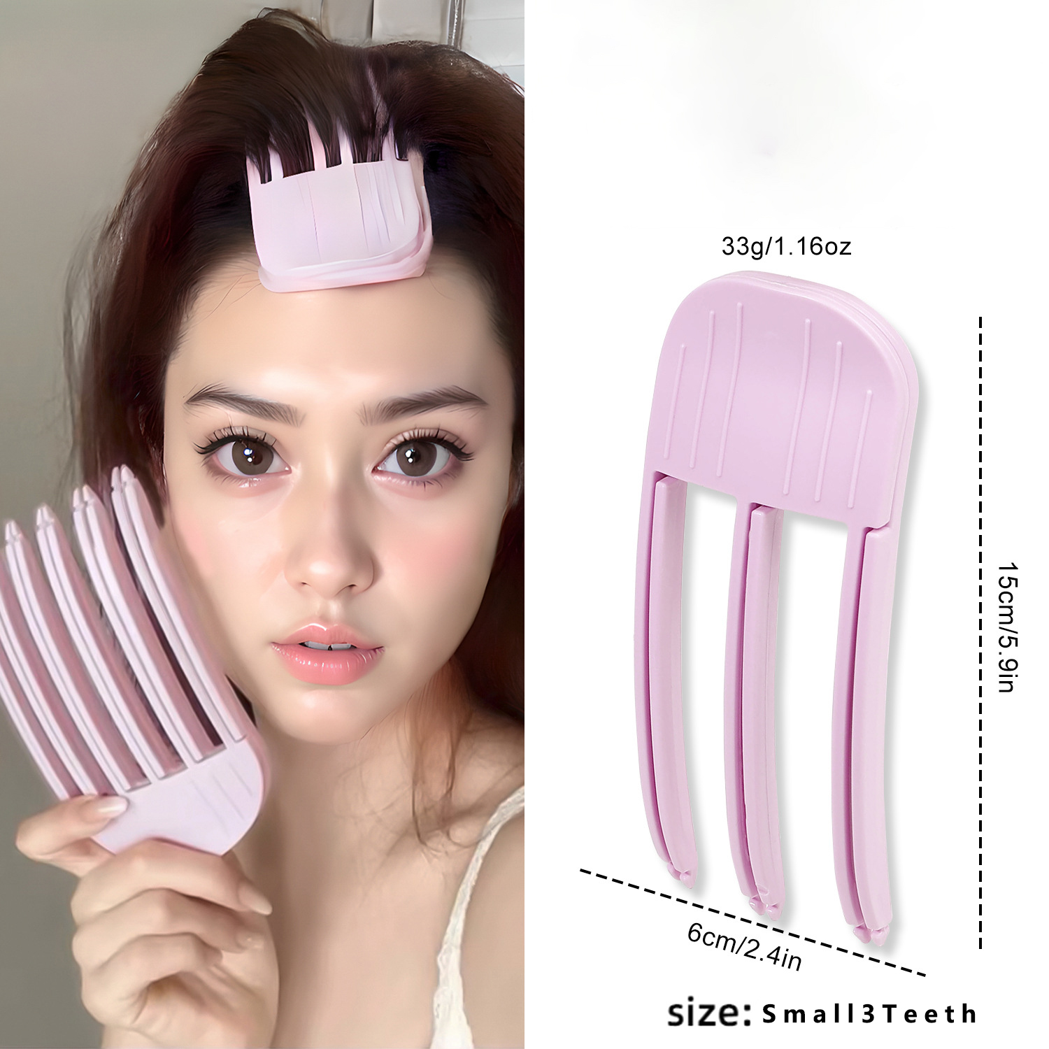 Fluffy Hairpin Curling Bangs Clips Hair Roots Volumizing Hair Clips Women Curling Fixed Shape Clips Volume Hair Roller: GRAY