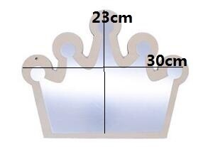 Ins Nordic Style Wall Decor Kid Children's Room Decoration Acrylic Mirror Self-adhesive Spot Living Room Bedroom Wall Decorative: Small  crown