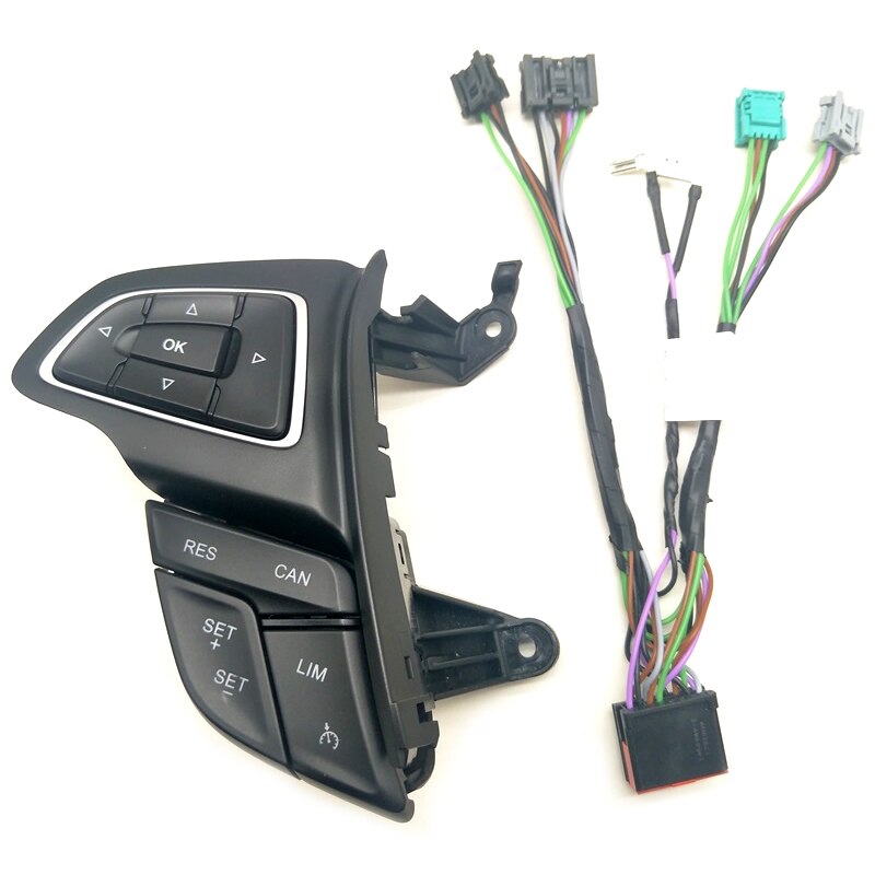 For Ford Focus Mk3 Kuga Cruise Control Switch Multifunction Steering Wheel Button Bluetooth o Button: With LIM