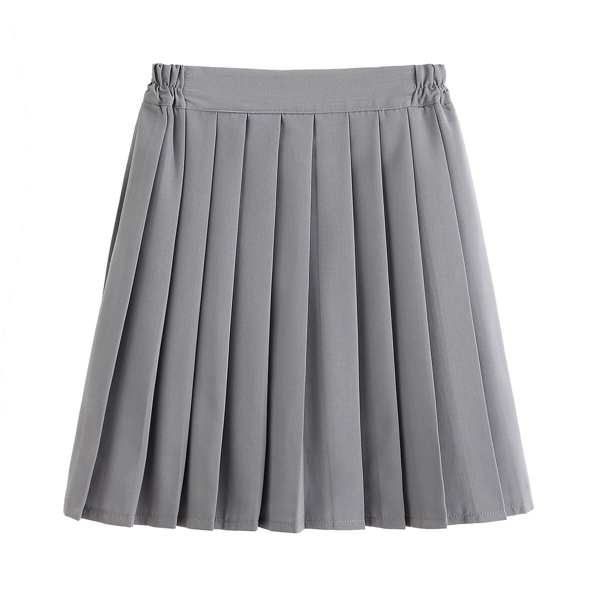 Jk uniform nederdel efterår japansk college stil mellemskole elev klasse service elastik talje grå plisseret nederdel: 4xl