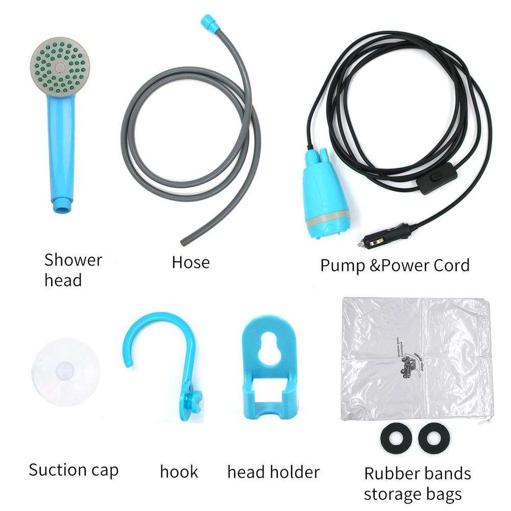 12V Electric Car Shower Portable Camping Shower for for Garden Travel Car Wash