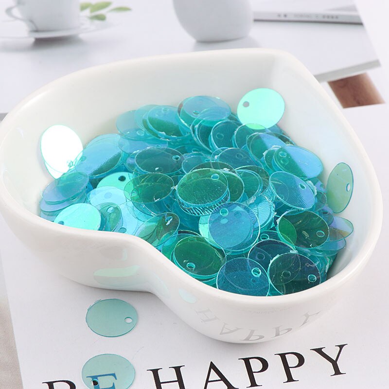 240 stücke 10mm Runde Pailletten transparent Pailletten Dame Kleidung Diy Zubehör Bühne Kostüm Schmuck Machen Anhänger Für Handwerk: See Blau transparen
