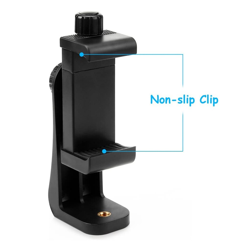 thumbnail image 2 of 2-Pack Universal Cell Phone Tripod Mount Adapter Clips - 1/4-20 Thread, Fits IPhone 7/7+, Galaxy, Most Phones 2 of 10