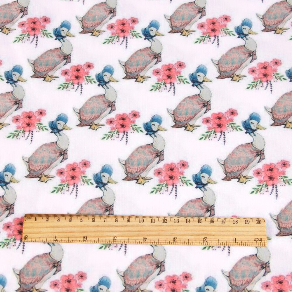 50*140CM Ostern Bunny Druck Stoff Polyester CottonDIY Handgemachte Textil Nähen Patchwork Für Taschen Kleid Tischdecke, c3140: 1059690001