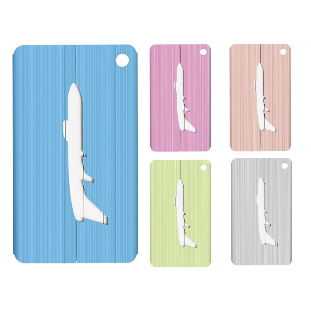 Draagbare Bagage Tags Aluminium Tag Koffer Id Naam Adres Houder Vliegtuig Bagage Boarding Label Kaart Reizen Accessoires
