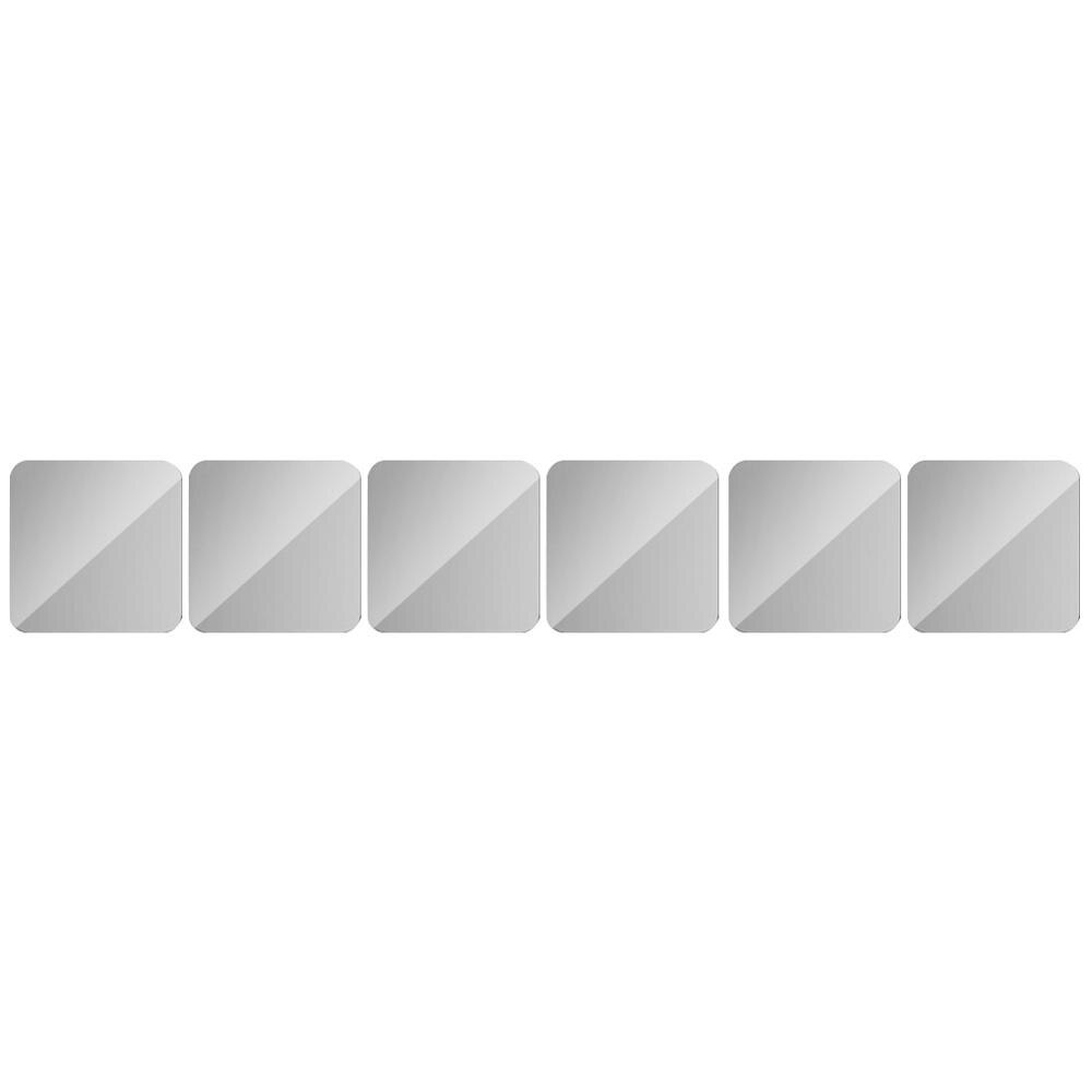 60x100cm argent réfléchissant solaire auto-adhésif Film décoratif miroir feuille imperméable auto-adhésif Mylar miroir Contact papier: 15X15cm