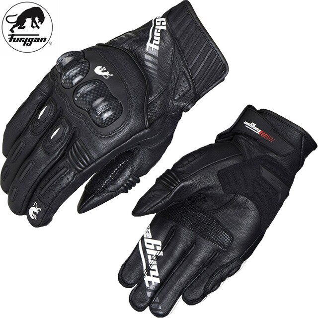 Guantes de fibra de carbono con , guantes de moto 3D, guantes de conducción transpirables y secos, guantes de montar en 4 colores: black / L