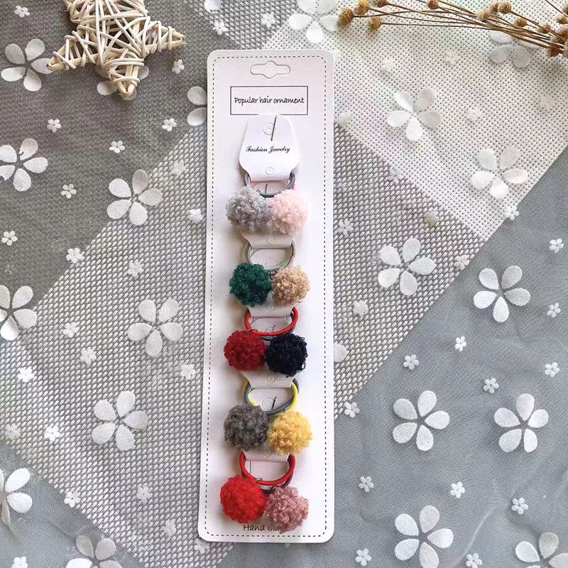 20 stuks/set kinderen pluche haarelastiekjes touw ballen geruite knoop peuters elastische haarband hoofdband baby staart haar meisjes accessoires: J -20 stuks