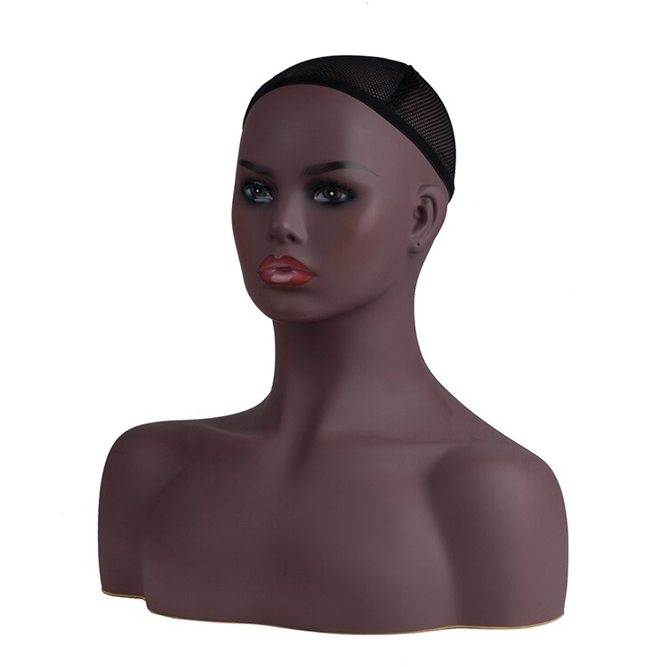 PVC femme Mannequin tête buste pour perruque bijoux et chapeau affichage