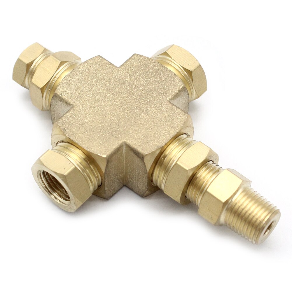 VODOOOL Adapter Distributor for Oil Pressure Temp Sensor Oil Pressure Gauge Accessories 1/8 inch-27 NPT 1/4 inch-18 NPT