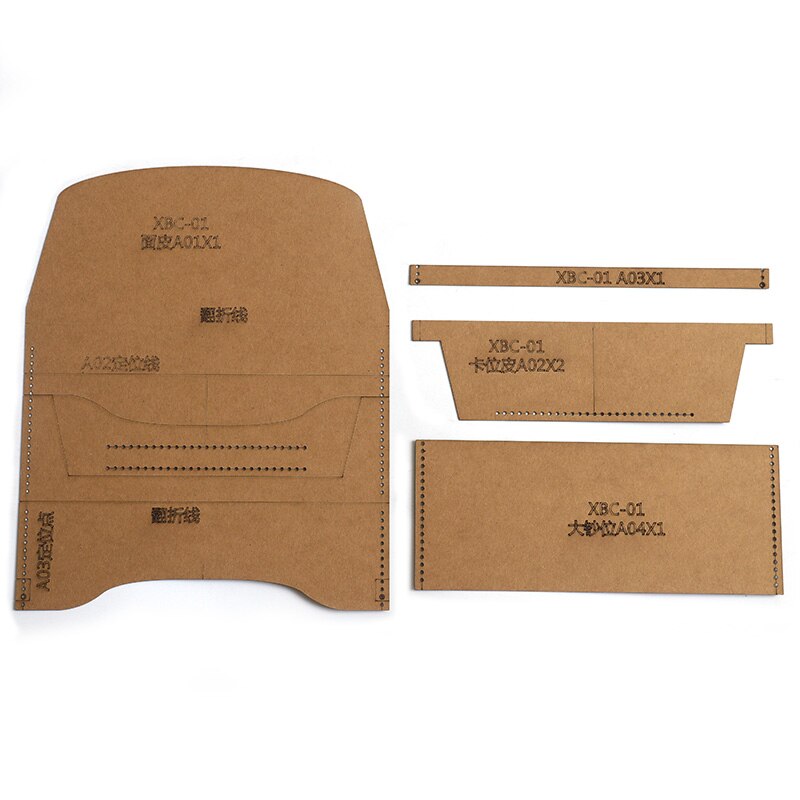 1Set DIY Kraft Paper Template Cute Men's and Women's clutches Leather Craft Pattern DIY Stencil Sewing Pattern