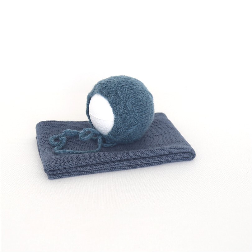 Vintage mohair stickad omlott huva nyfödd stretch wrap fotografering rekvisita baby tröja lager foto rekvisita swaddle cocoon: Som foto i