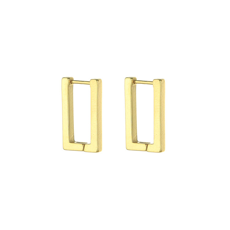 1 Pair Men's Stainless Steel Hoop Earrings, Viking Runes Black Earrings For Men/Women: Light Yellow Color