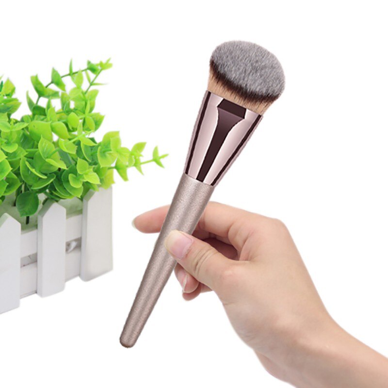 1pc store bronzer børste fiber hår ansigtskontur blush foundation pudder makeup børste kosmetisk værktøj
