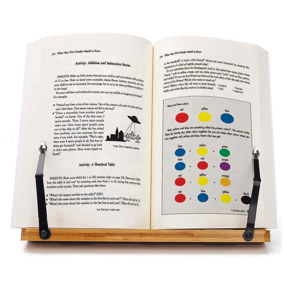 Verstelbare Boek Houder Lade En Pagina Papier Clips-Kookboek Lezen Bureau Draagbare Stevige Lichtgewicht Bookstand