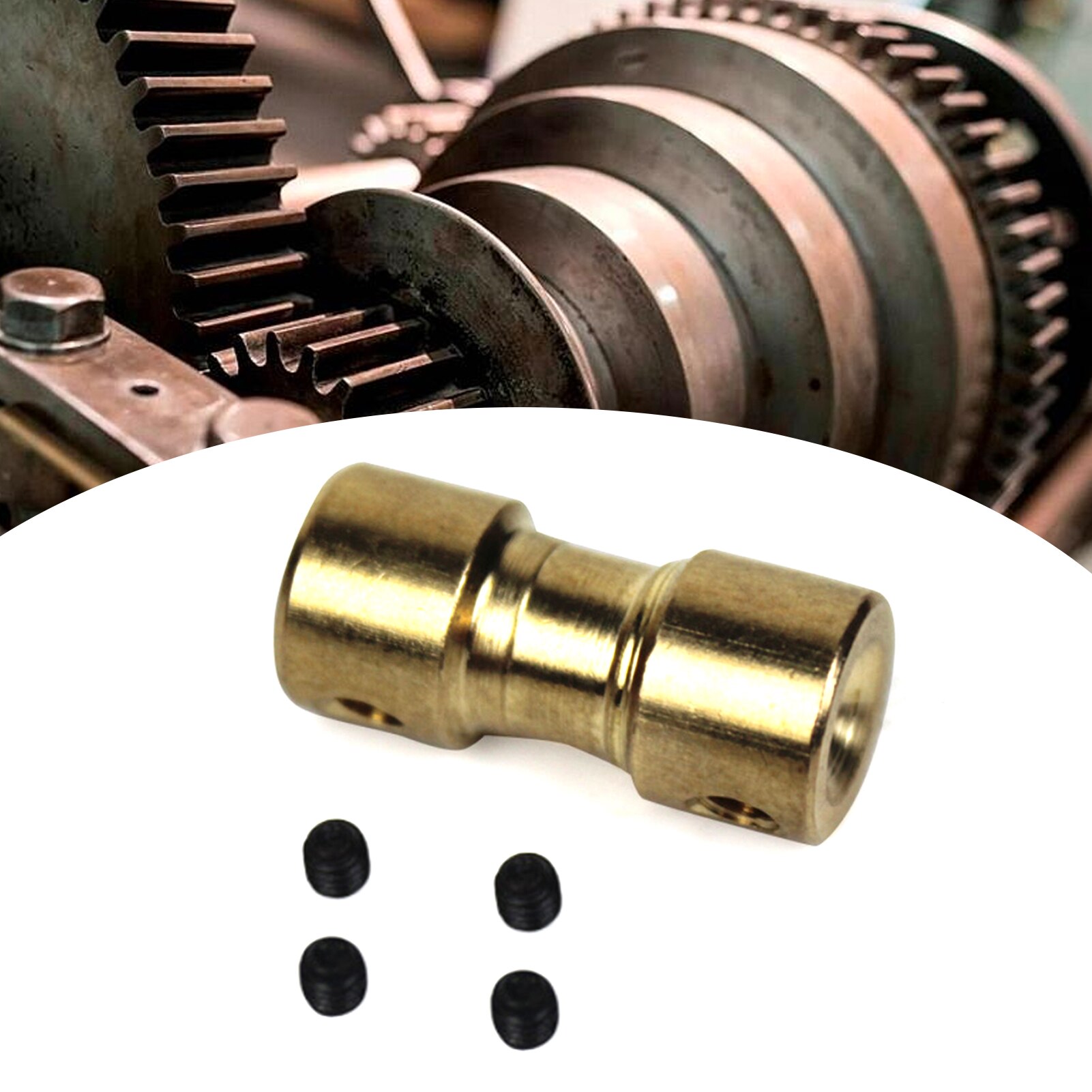 4-6mm Brass Motor Copper Shaft Coupling Coupler Connector Sleeve Adapter