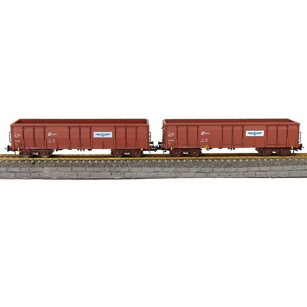 1pc/2 stücke HO Skala Braun RENFE Gedruckt Hohe-seite Gondel Auto Eisenbahn Wagen Roll Lager 1:87 fracht Auto C8742PZ: 2pcs