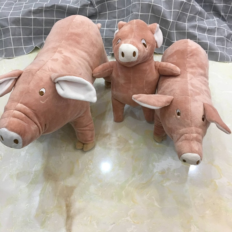 Dog Bite Toy Pig Shape Pet Toy Accompany Sleeping Pigs Toys Warm Soft Plush Cotton Sleeping Partner for Puppy Dogs Bulldog Teddy