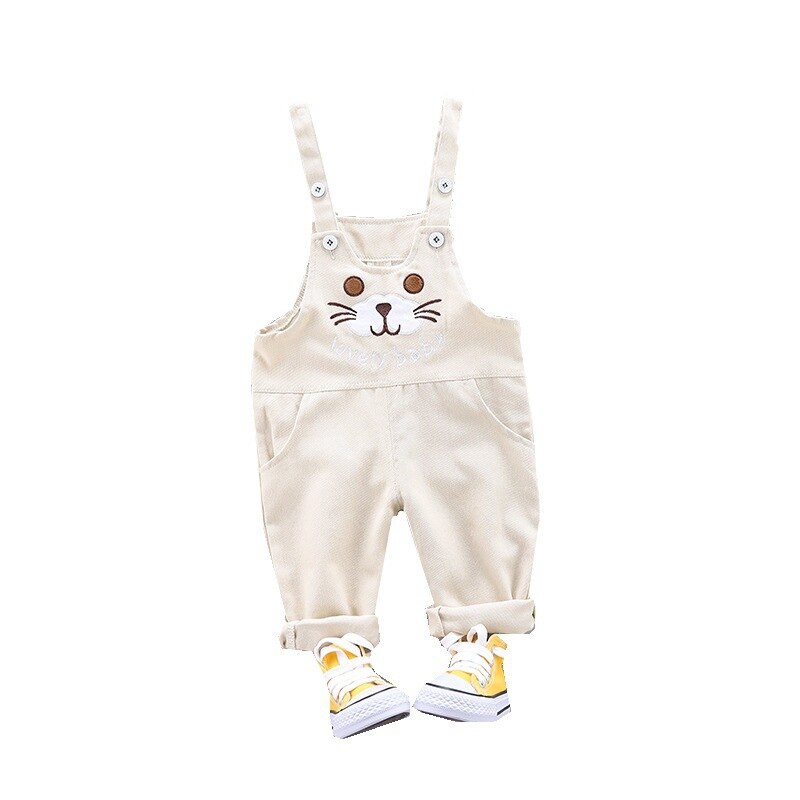 Herbst Baby Junge Mädchen Strumpf Baumwolle Lätzchen Hosen freundlicher Baumwolle Karikatur aufbringen Hosen Overall Hosen Outfit: 110