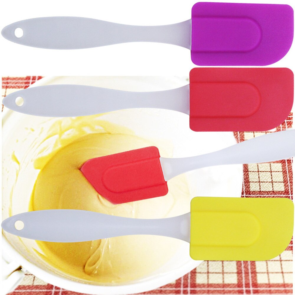 Varmebestandig fleksibel silikonespatel kagespatel skraber madlavning silikone skraber til køkken  #2 c 24