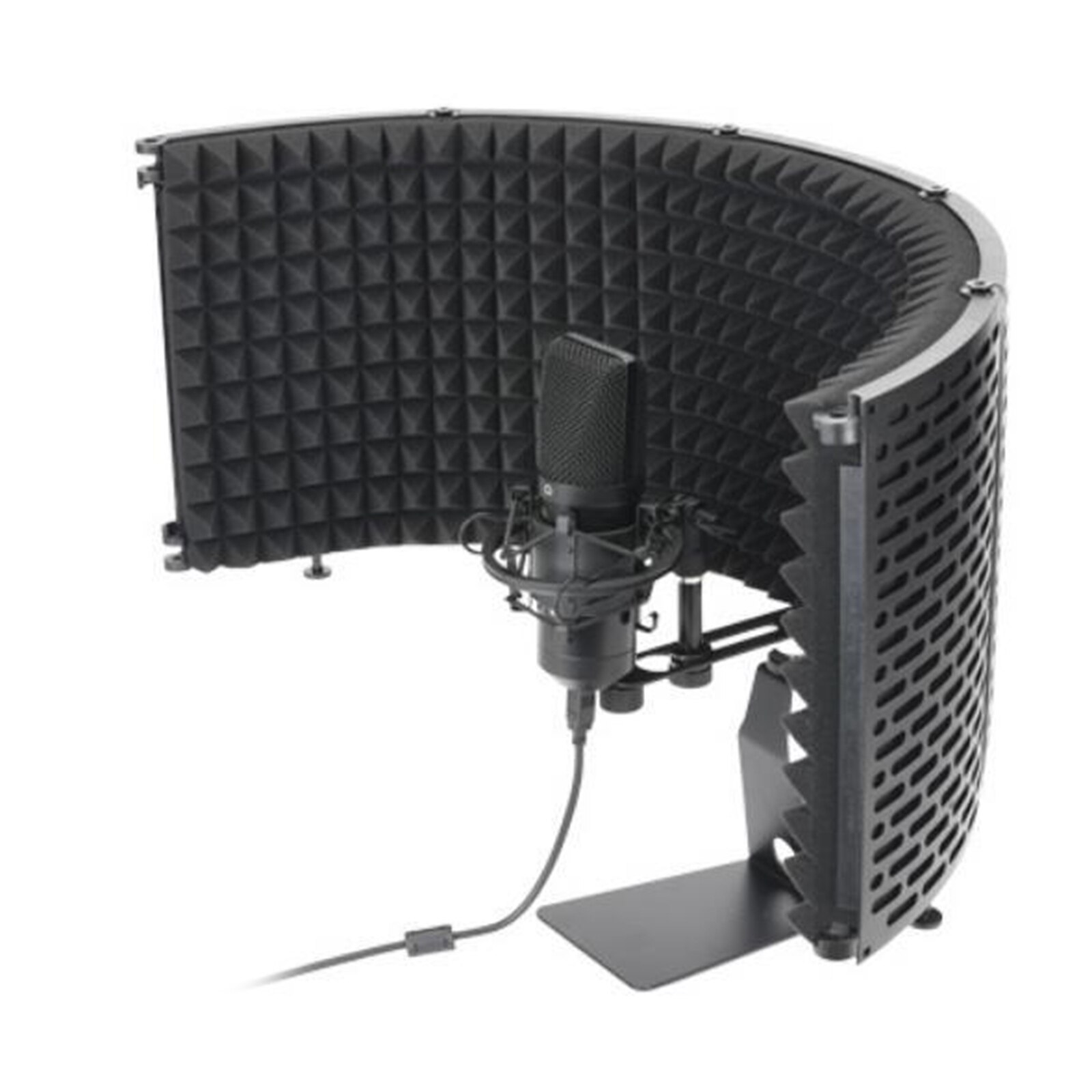 Foldable 5 Panels Microphone Isolation Shield Sound-proof Panel with Stand Electric Instrument Parts & Accessories