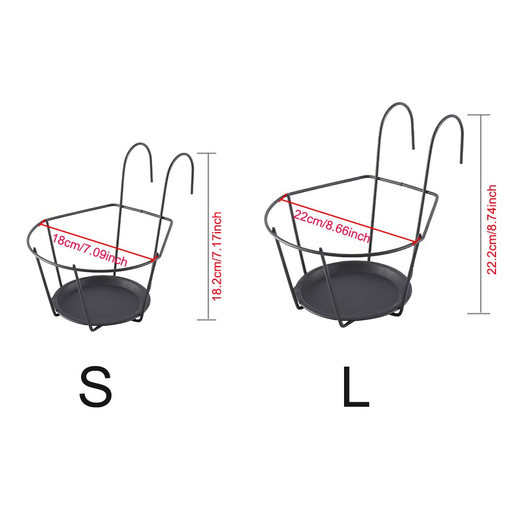 3Pcs Sterke Lager Makkelijk Schoon Display Rack Woonkamer Stabiele Outdoor Plant Stand Met 2 Haken Terug Ondersteuning Ijzer art Moderne