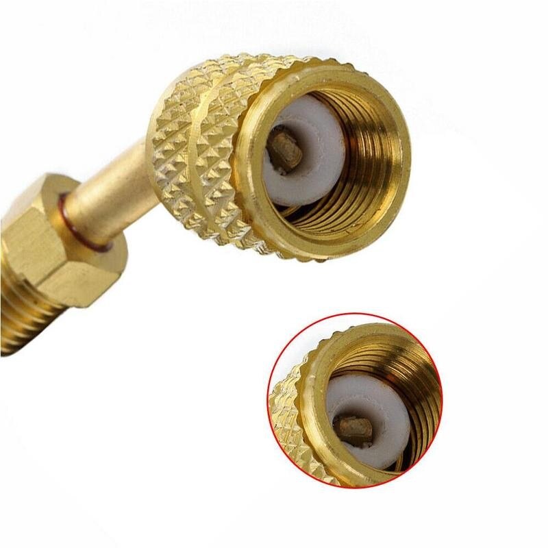 Für R410A Klimaanlage Adapter Auto Klimaanlage Ventile Ventil Adapter Schlauch Koppler Schnell Ladung Stecker H1C8