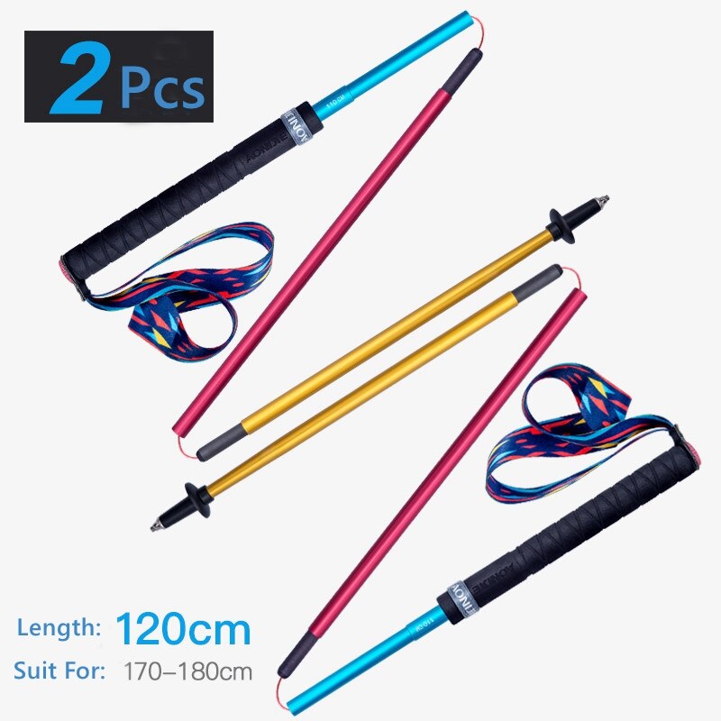 Aonijie 2Pcs Carbon Wandelstokken Ultralight Trekking Polen Vouwen Quick Lock Wandelen Canes Voor Outdoor Trailing Running: E4201 2Pcs 120cm