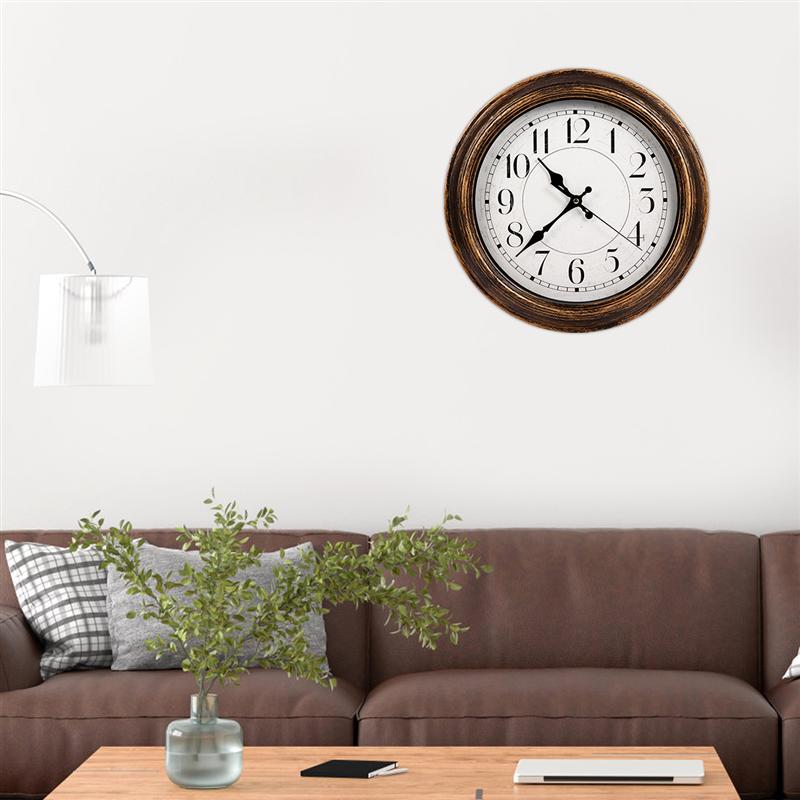1Pc Retro Clock Decoration Nordic Style Wall Clock Household Hanging Clock