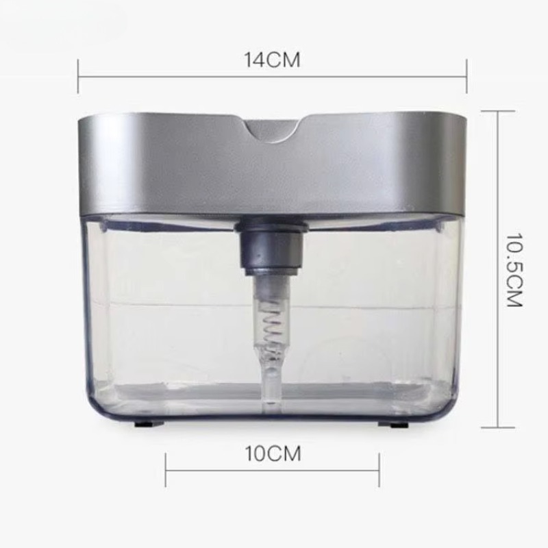 Dispensador de jabón portátil con prensa de detergente para cocina, paño limpio Pak, olla para lavar platos, herramienta de limpieza