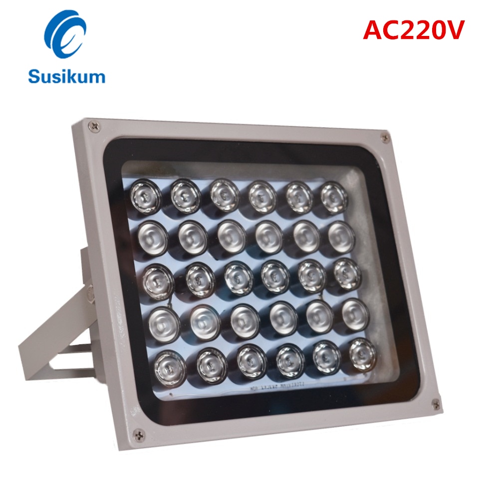 Ac 220v cctv lysdioder 30 stk ir leds array ir illuminator kamera infrarød lampe  ip66 vandtætte nattesyn cctv fylde lys