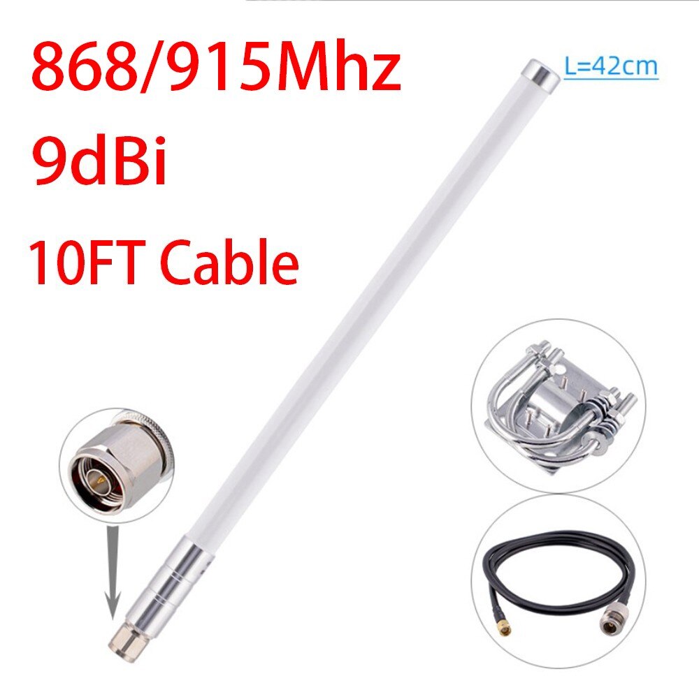 Für LoRa Antenne 868Mhz Helium Hotspot Bergmann 9dBi Antenne &Ampere; 10FT KSR200 Koaxial Verlängerung Kabel Für RAK Nebra Rotluchs