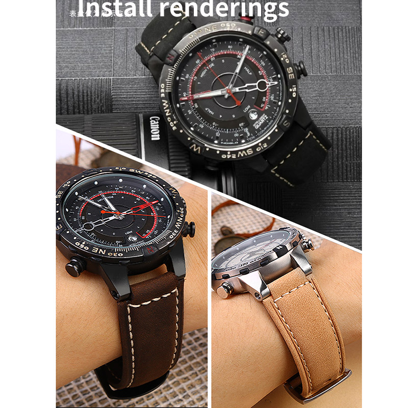 For TIMEX Watchband Men's Tide Compass Strap T2N721 T2N720 W2R55500 TW2T76500 Convex leather wristwatch chain 24x16mm with tools