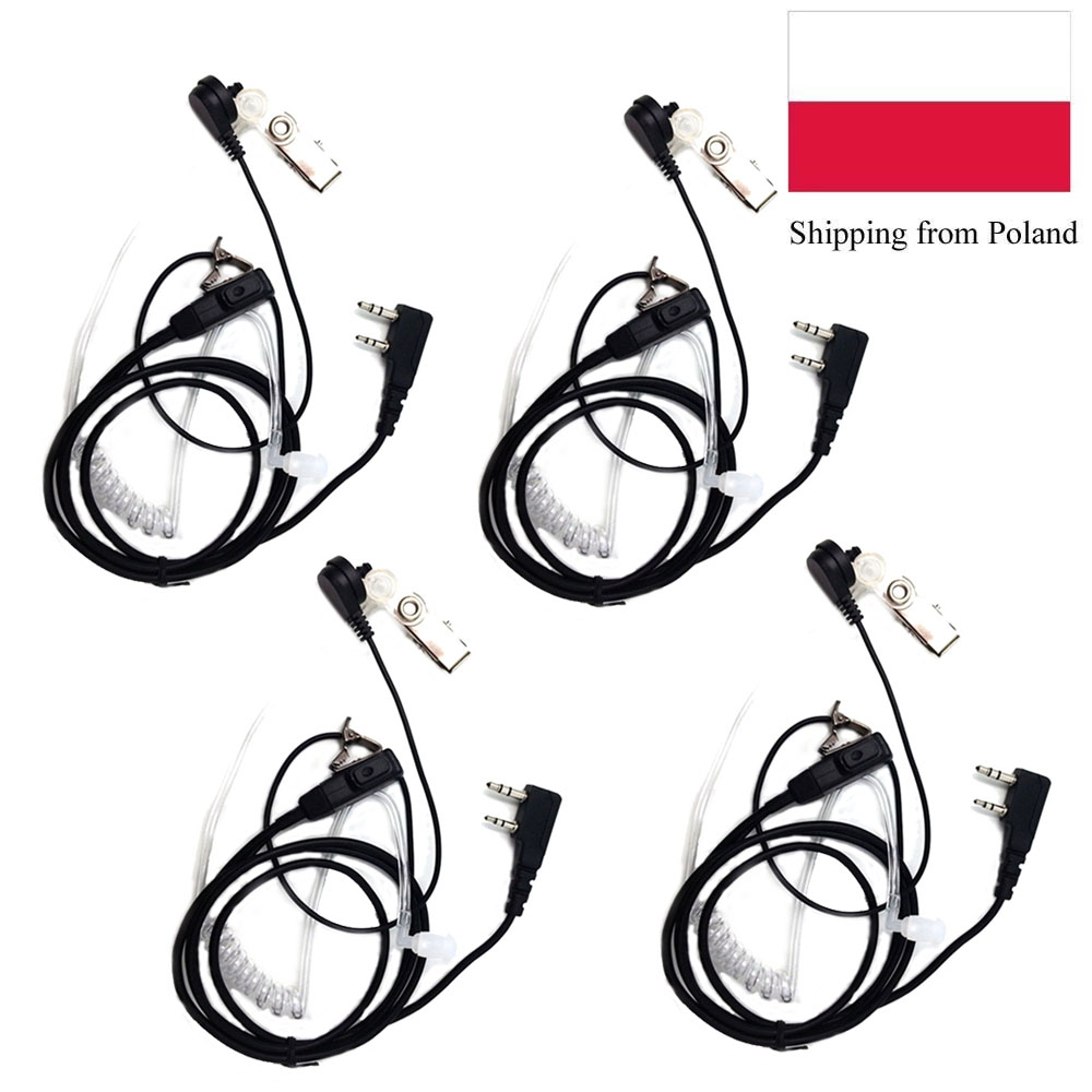 4PCS Air tube handsfree For Baofeng UV-5R BF-888S UV-82 TYT TH-UV8000D MD-390 UV-25D NOTE Portable Two Way Radio Earpiece