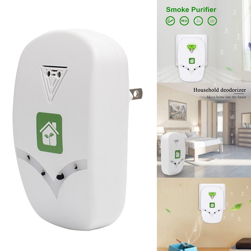 Purificador de aire enchufable generador de iones negativos Mini purificador de humo para el espacio pequeño, ambientador elimina el olor