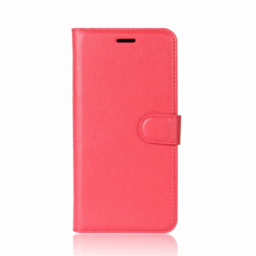 For Huawei Y6 Pro TIT-U02 TIT-L01 Case Leather Flip Back Cover For Huawei Y6 Pro Enjoy 5 Honor 4C Pro TIT U02 L01 Phone Cases: Red