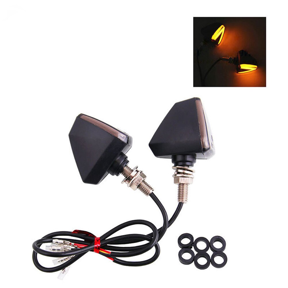 2pcs Turn Signal Light Indicator Motorcycle Bike Amber LED Replacement