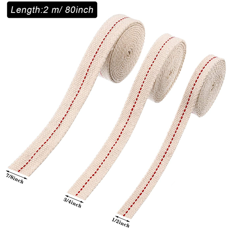 6 Rolls Flat Cotton Wick 1/2 Inch Oil Lamp Wicks 3/4 Inch Stitch Oil Lamp Wick 7/8 Inch Oil Lamp Wicks Burner
